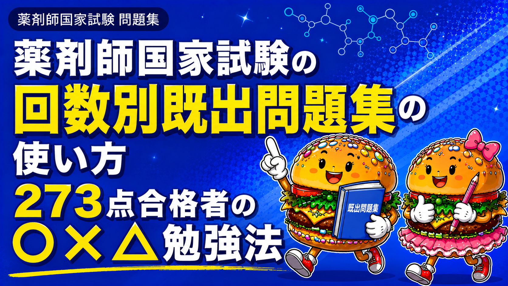 薬剤師国家試験　回数別頻出問題集 薬剤師国家試験の回数別既出問題集の使い方｜273点合格者の○△×勉強法